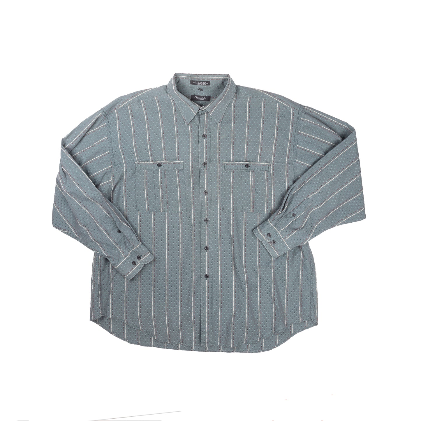 Christian Dior Vintage Striped Button Up Shirt