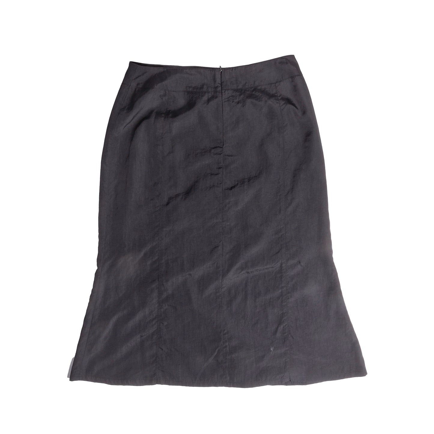 Lucien Daunois Nylon Felt Cargo Midi Skirt