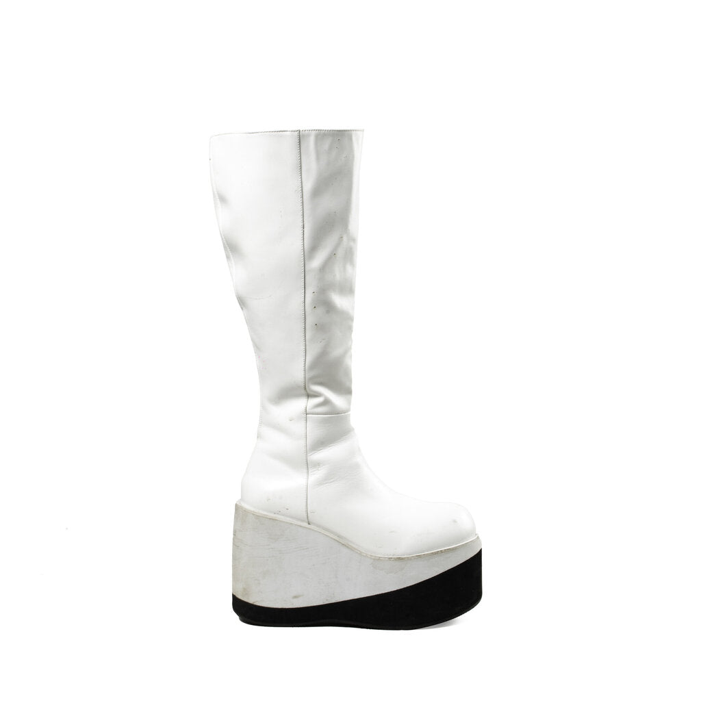Unif Calf High Platform Pleather Boots