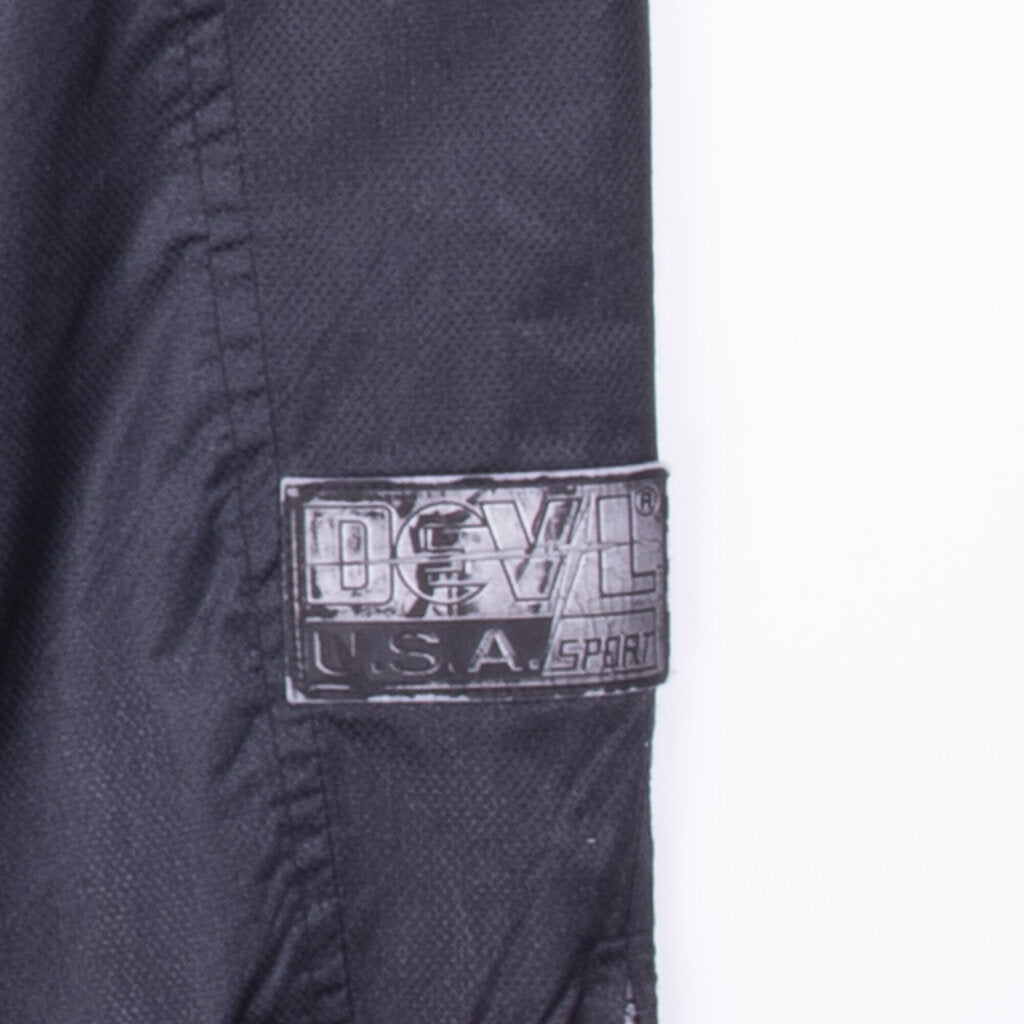 Devil Sport Nylon Track Pants with Zip Close Cuffs